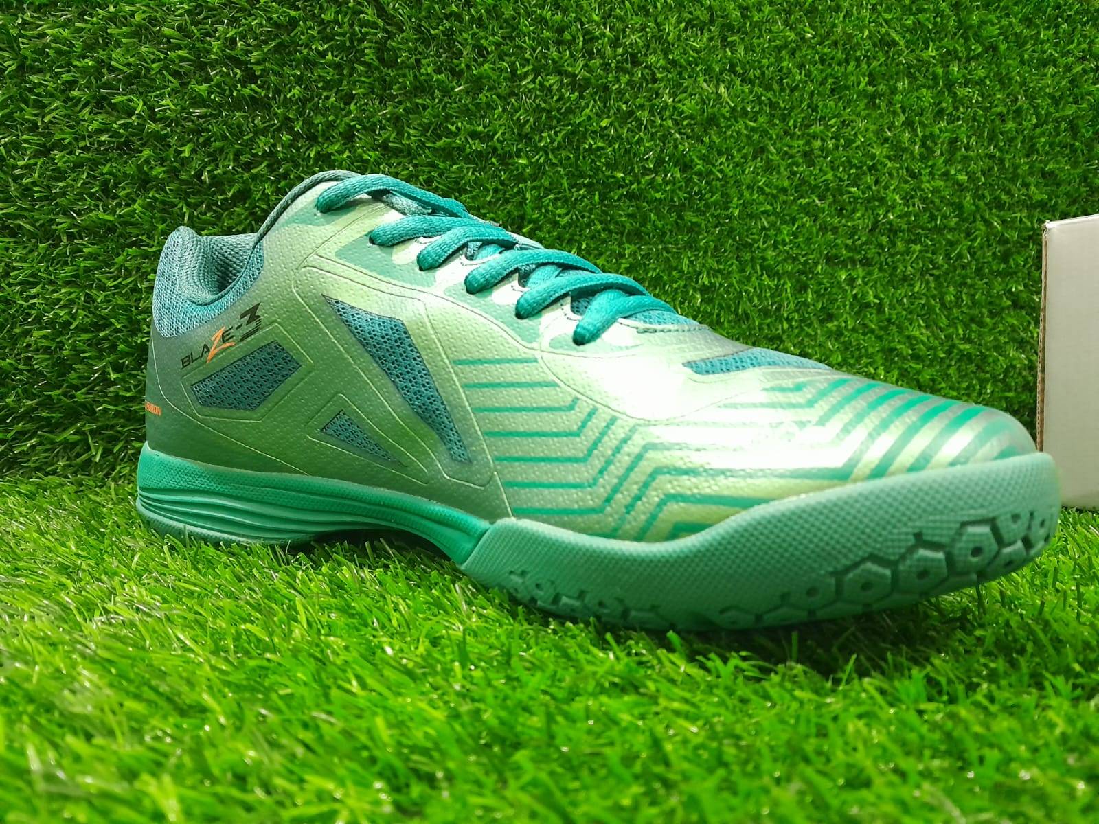 Yonex Blaze 3 Badminton Shoes Neptune Green Midnight Turquoise Hyper Orange