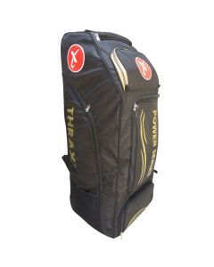 Thrax Power Series Duffle Cricket Kit Bag Black With Tractor Wheels