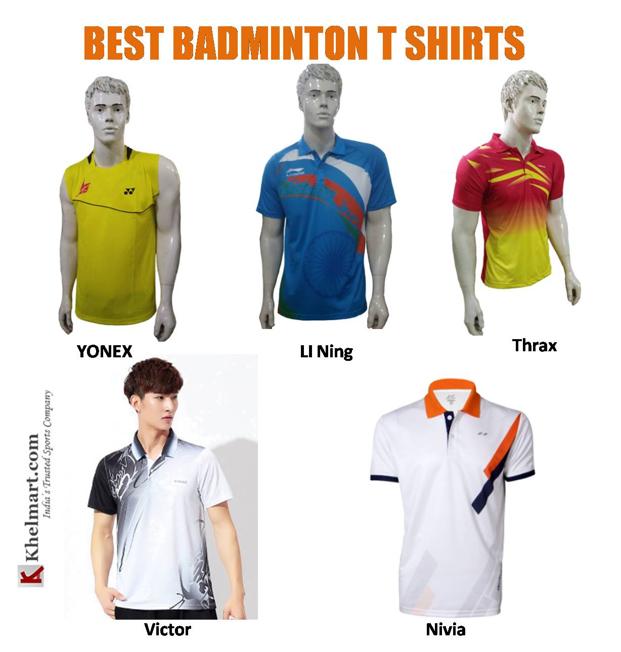 Vechter top Installatie Best Badminton T Shirts for all round players | khelmart Blogs | Its all  about sports..