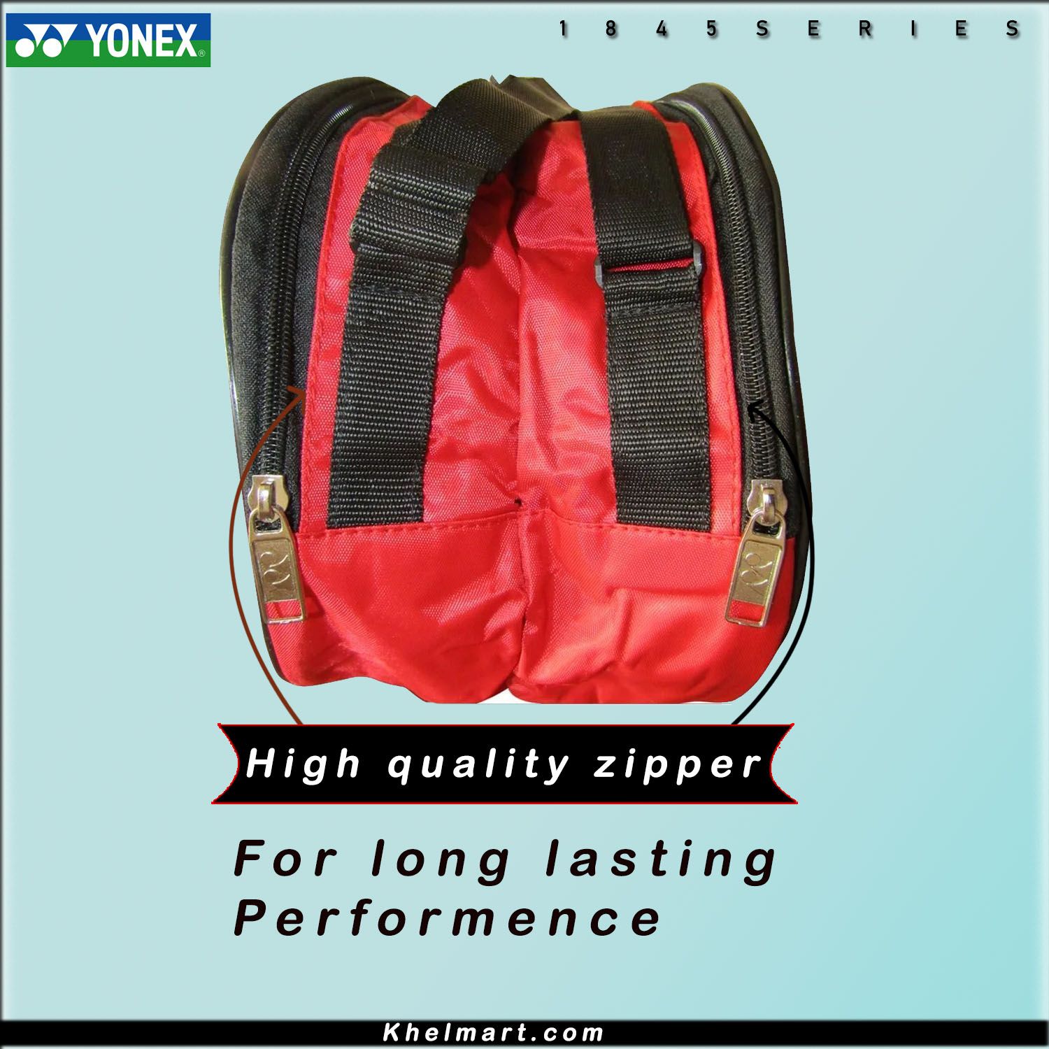 YONEX SUNR 1845 Thermal Badminton Kit Bag Red And Black